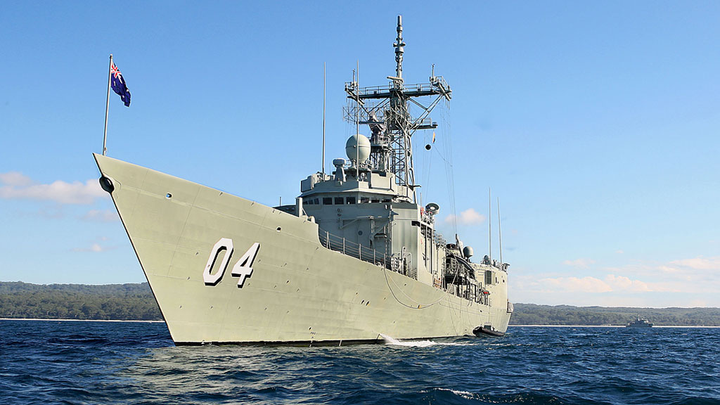 Hộ tống hạm HMAS Darwin sẽ đi qua Biển Đông vào tháng 1.2016 - Ảnh: Hải quân Úc