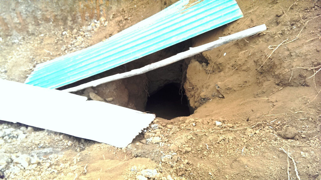 Vị trí cửa hầm mới phát hiện - Ảnh: Nguyễn Phúc