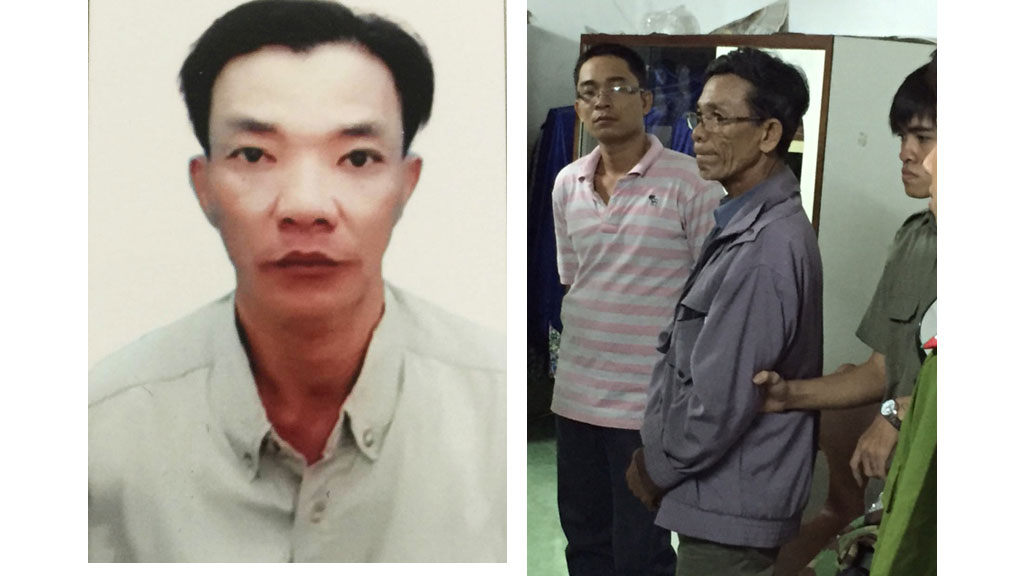 Bị can Châu bị bắt giữ và chân dung của Trọng - Ảnh: Nguyên Bảo