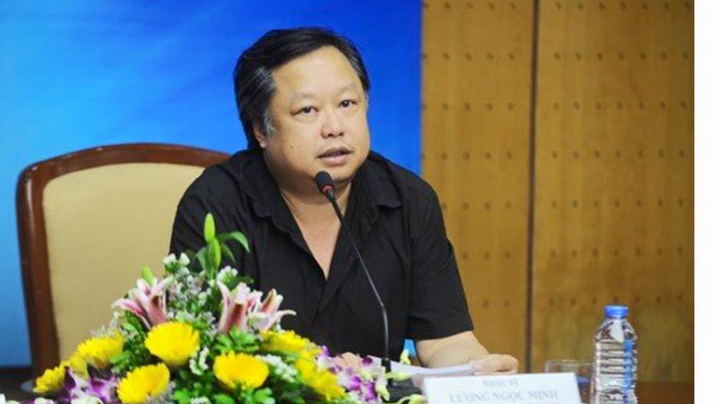 Nhạc sĩ Lương Minh điều hành buổi họp báo Sao mai 2015