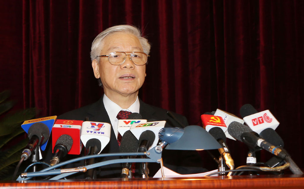 Tổng bí thư Nguyễn Phú Trọng phát biểu khai mạc hội nghị - Ảnh: TTXVN