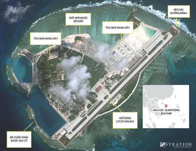 Trung Quốc lại tiếp tục chuỗi gây hấn bằng những chuyến bay dân sự sắp mở đến đảo Phú Lâm thuộc quần đảo Hoàng Sa của Việt Nam - Ảnh: Stratfor