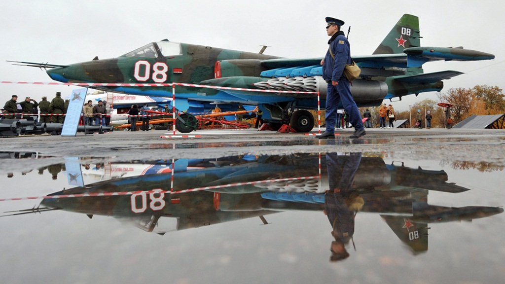 Những chiếc máy bay tấn công mặt đất như Su-25 đã được Nga chuyển đến Syria - Ảnh: AFP