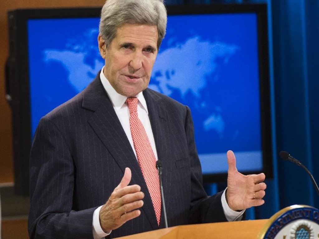 Ngoại trưởng Mỹ John Kerry đã gọi điện riêng cho lãnh đạo Israel và Palestine, kêu gọi giảm căng thẳng - Ảnh: AFP