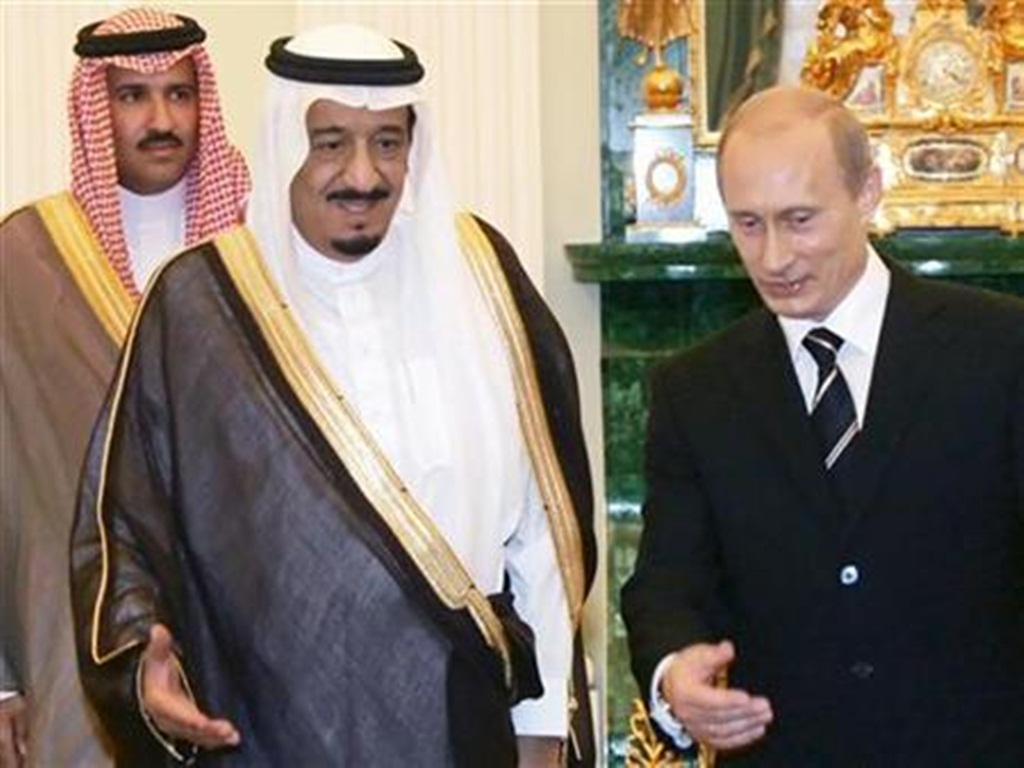 Tổng thống Nga Putin (phải) đã gọi điện cho vua Salman của Ả Rập Xê Út bàn về tình hình Syria - Ảnh: Reuters