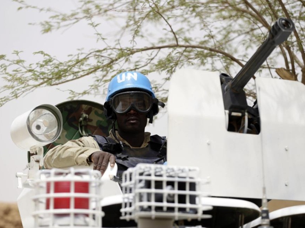 Lính gìn giữ hoà bình của Liên Hiệp Quốc tại thành phố Kidal, Mali - Ảnh: AFP