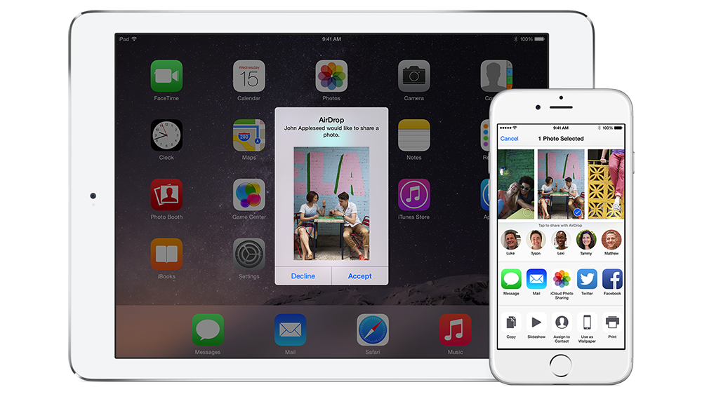 AirDrop cho phép chia sẻ nhanh chóng dữ liệu giữa các thiết bị Apple với nhau - Ảnh: Apple