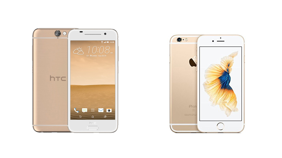 HTC One A9 có ngoại hình khá giống iPhone 6S - Ảnh: PhoneArena