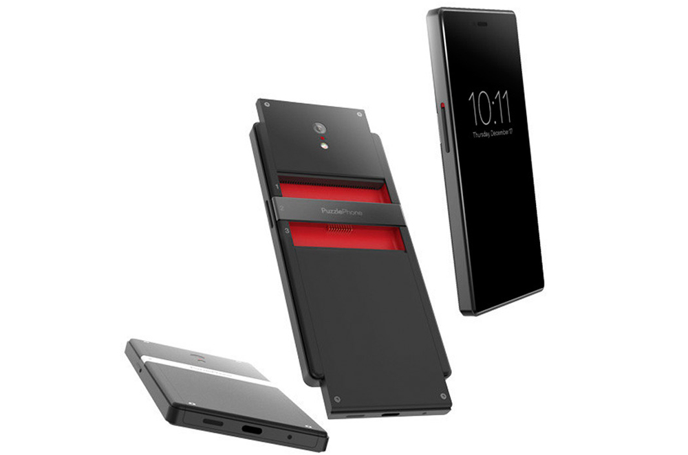 PuzzlePhone có thể tháo rời được các bộ phận chính của máy để tự nâng cấp - Ảnh chụp YouTube