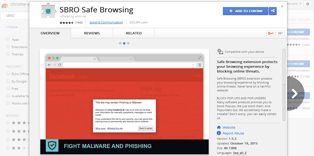 Safe Browsing có khả năng cảnh báo người dùng khi truy cập vào các trang web giả mạo - Ảnh chụp màn hình