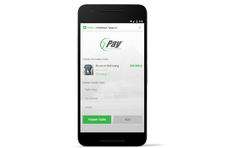 Người dùng có thể sử dụng các thông tin trên thẻ ATM để thanh toán trực tuyến bằng di động - Ảnh: 1Pay
