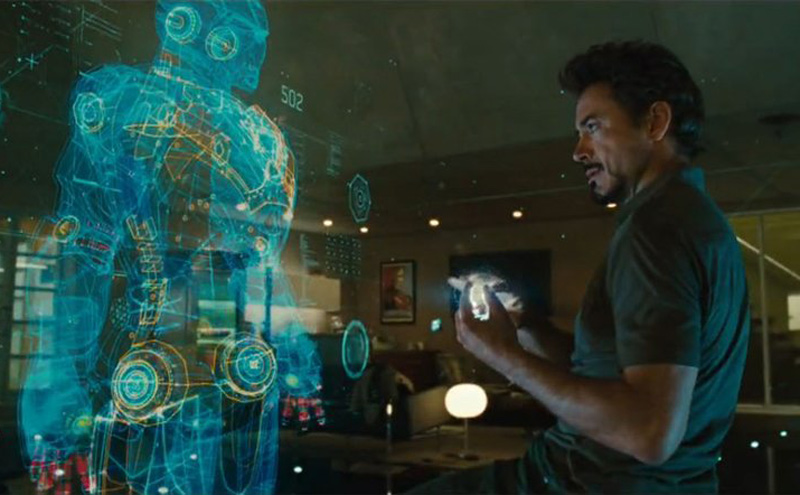 Nhân vật Iron Man đang thao tác trên trợ lý cá nhân Jarvis - Ảnh: YouTube