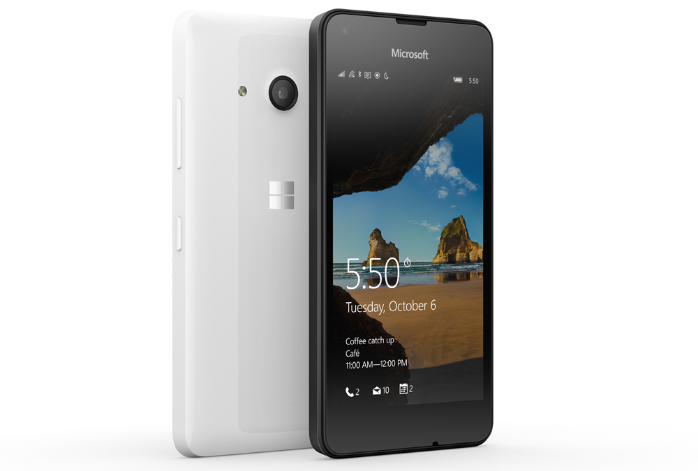 Lumia 550 là chiếc điện thoại giá rẻ đầu tiên trang bị sẵn Windows 10 của Microsoft - Ảnh: Microsoft