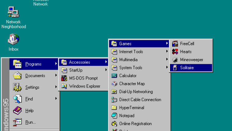Windows 95 chạy trên trình duyệt web - Ảnh chụp màn hình