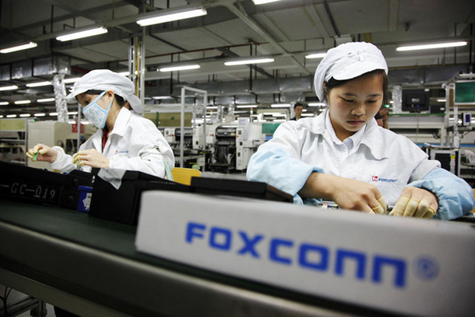 Foxconn hiện là một trong những hãng gia công điện tử lớn nhất thế giới - Ảnh: AFP