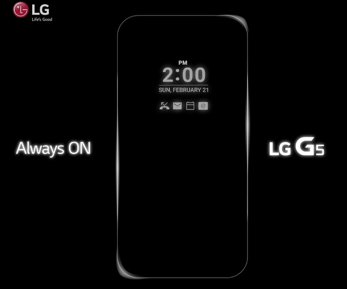 Hình ảnh tiết lộ tính năng Always On xem nhanh các thông tin trên màn hình khóa - Ảnh: LG