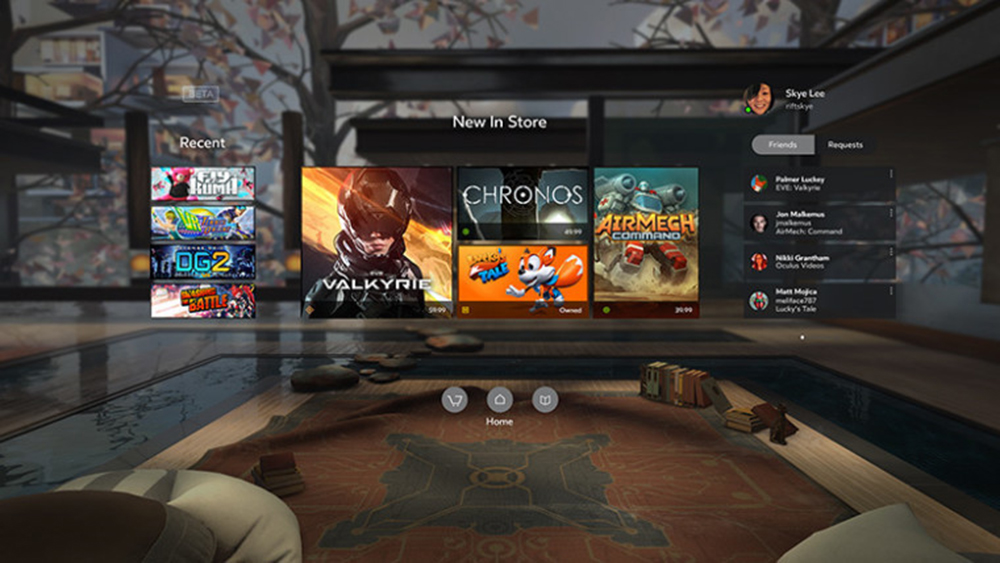 Oculus Home sẽ cho phép người dùng khám phá thư viện nội dung trên Rift - Ảnh: Oculus