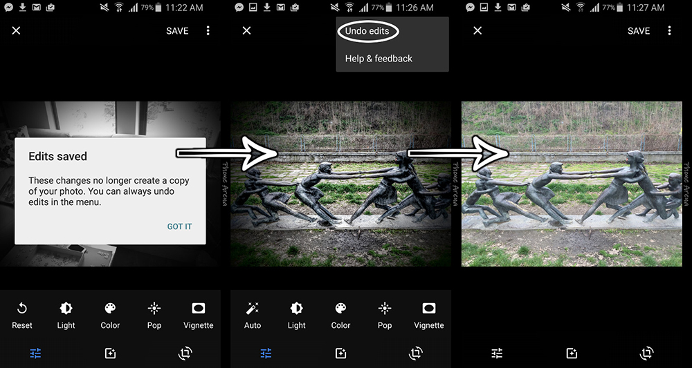 Tính năng Undo edits mới bổ sung trên Google Photos - Ảnh chụp màn hình 