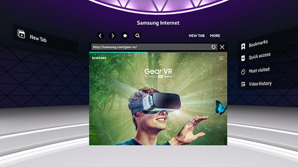 Trải nghiệm duyệt web trên Gear VR sẽ được tăng cường hơn nữa với WebVR - Ảnh: Samsung