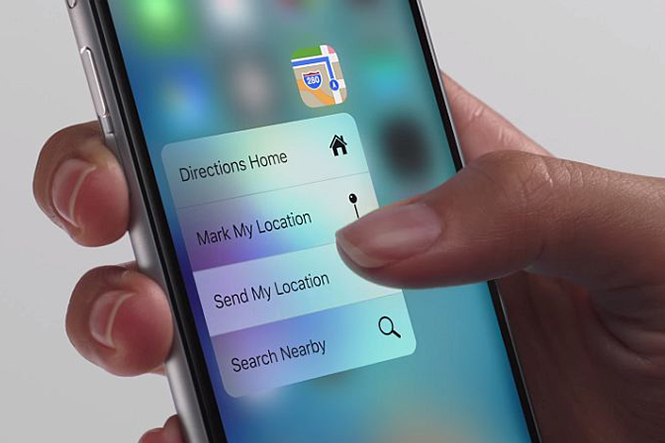 3D Touch vẫn chưa thực sự nổi bật đối với nhu cầu sử dụng smartphone hiện nay - Ảnh: AFP