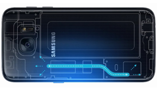 Galaxy S7 và S7 edge được trang bị hệ thống tản nhiệt độc đáo - Ảnh: Samsung