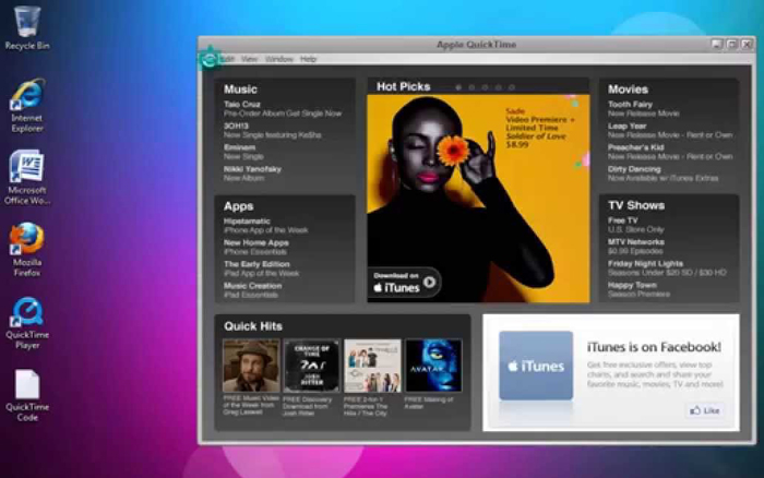 QuickTime hiện đã không còn được Apple cập nhật các bản vá lỗi mới trên Windows - Ảnh chụp màn hình