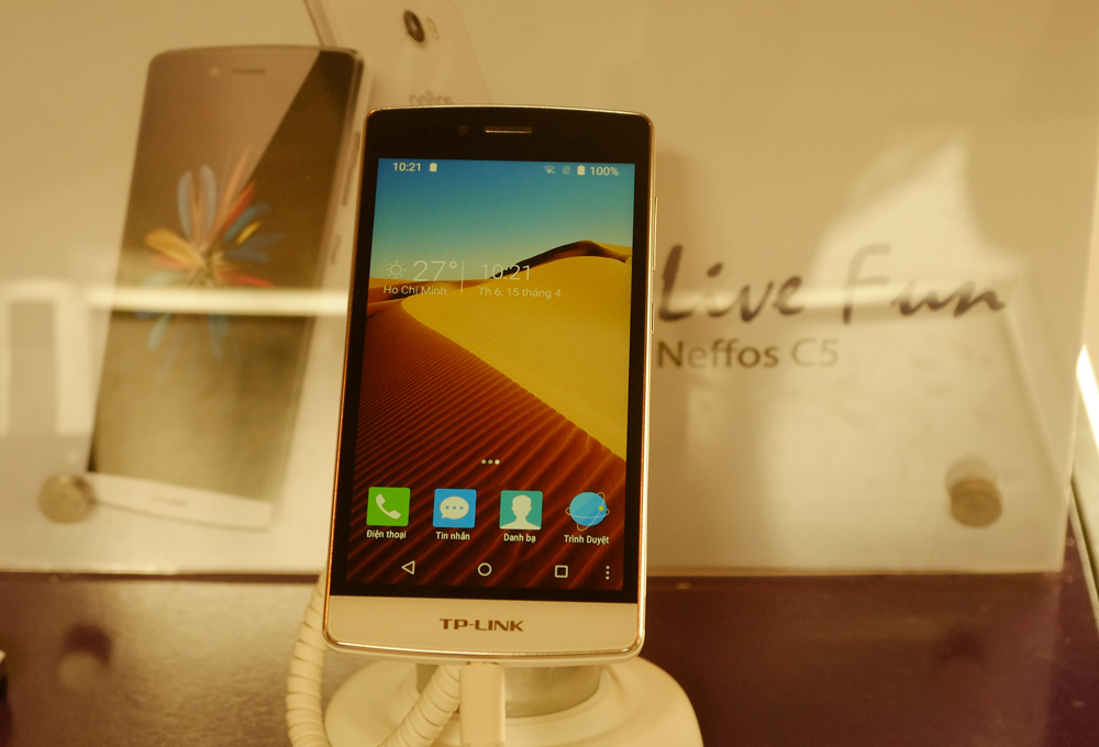 Mẫu smartphone Neffos C5 mang thương hiệu của TP-Link - Ảnh: T.Luân