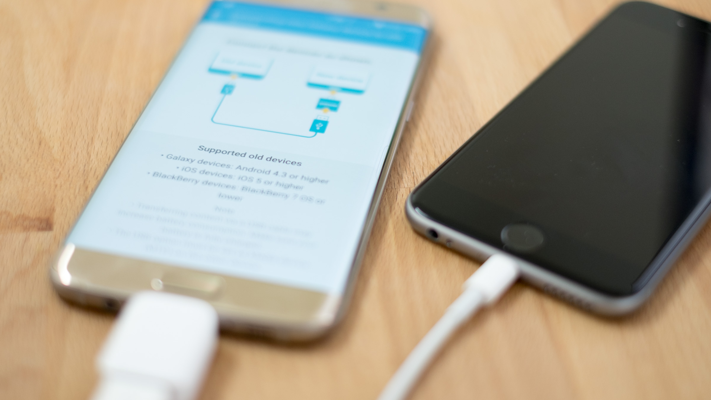 Người dùng có thể dễ dàng chuyển dữ liệu từ iPhone sang Galaxy S7 bằng Smart Switch - Ảnh chụp từ CNET