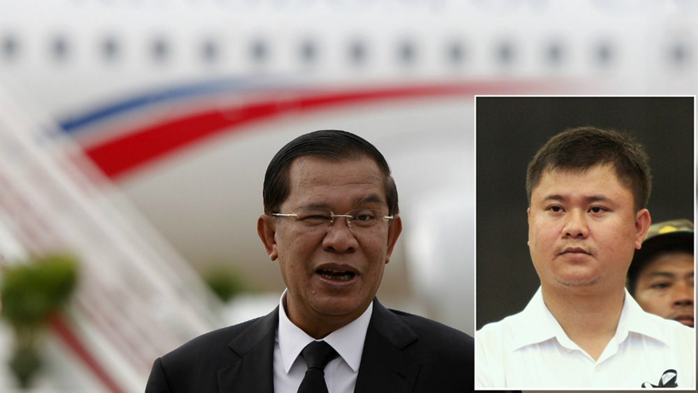 Thủ tướng Campuchia Hun Sen bổ nhiệm con thứ là Hun Manith (ảnh nhỏ) làm trưởng cơ quan tình báo quân đội Campuchia - Ảnh: Reuters