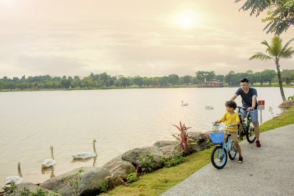 Công viên sinh thái Hồ Thiên nga là một trong những tiện ích mới nổi bật tại Aqua Bay - Ecopark