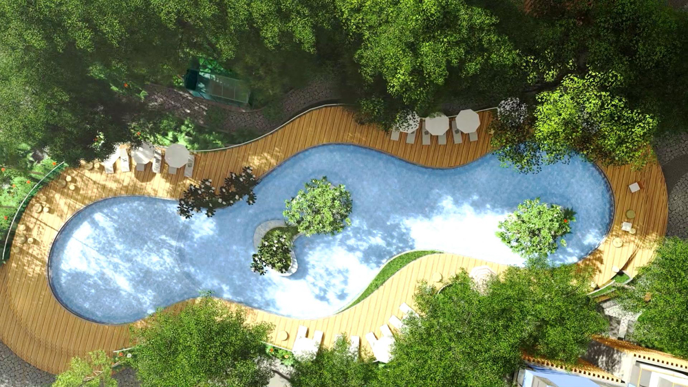 Charm City sở hữu Tổ hợp hồ bơi rộng 2.000 m2 xanh mát