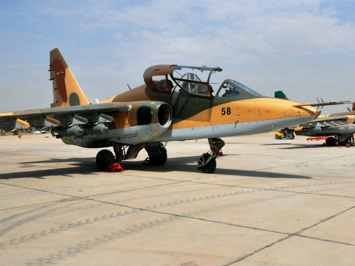 Máy bay chiến đấu Sukhoi Su-25 do Nga sản xuất - Ảnh: Reuters