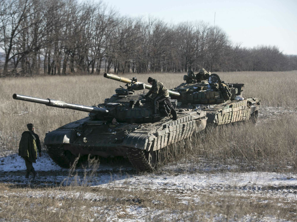 Xe tăng của phe ly khai Donetsk, miền đông Ukraine - Ảnh: Reuters