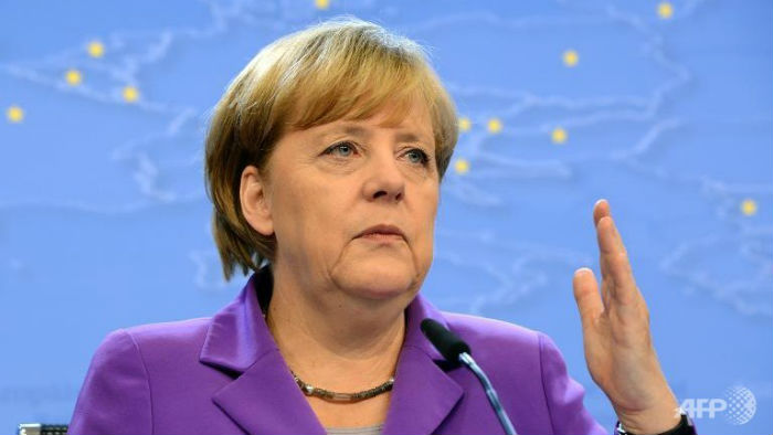 Thủ tướng Đức Angela Merkel hối thúc Trung Quốc giải quyết vấn đề căng thẳng về lãnh thổ trên Biển Đông tại tòa án quốc tế - Ảnh: AFP
