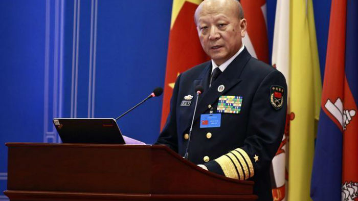 Tư lệnh Hải quân Trung Quốc, Đô đốc Ngô Thắng Lợi - Ảnh: Reuters