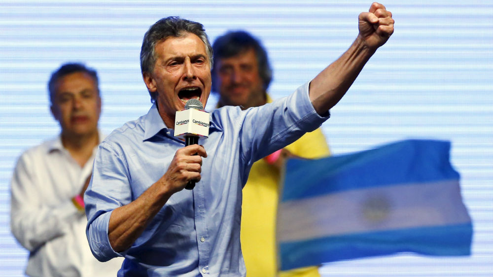 Ông Mauricio Macri, ứng viên đảng bảo thủ đối lập tại Argentina thắng cử tổng thống - Ảnh: Reuters