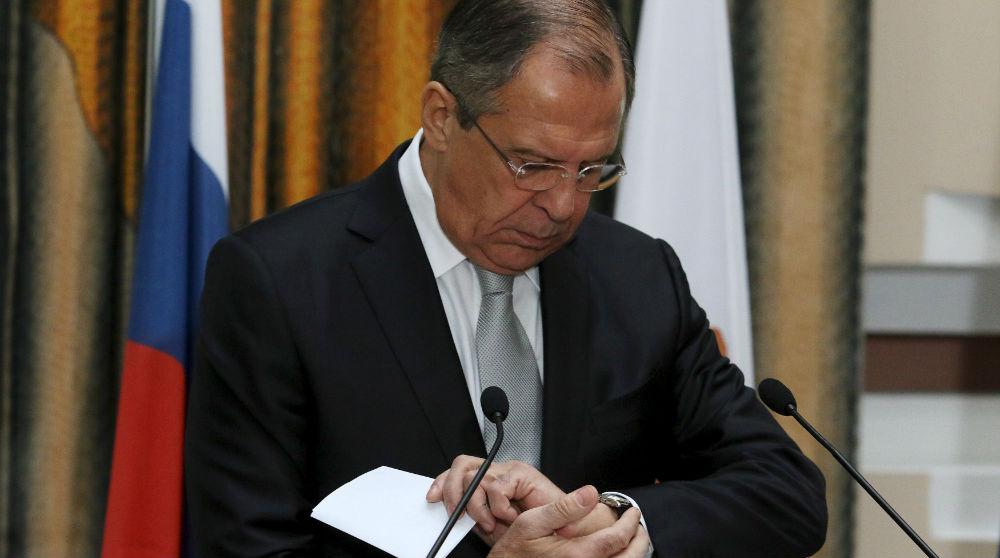 Ngoại trưởng Nga Sergei Lavrov tại hội nghị OSCE - Ảnh: Reuters