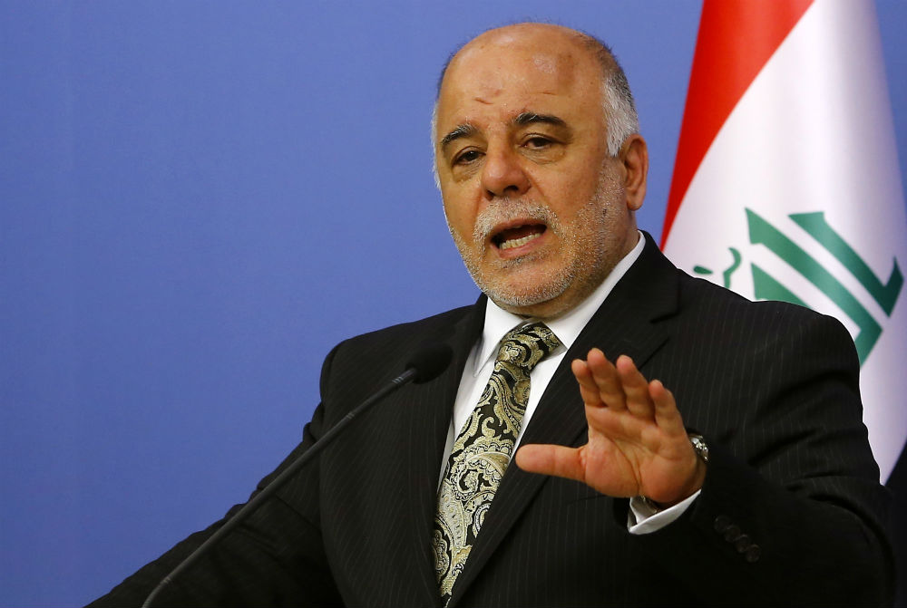 Thủ tướng Iraq, ông Haider al-Abadi tự tin rằng IS sẽ bị quét sạch vào năm 2016 - Ảnh: Reuters
