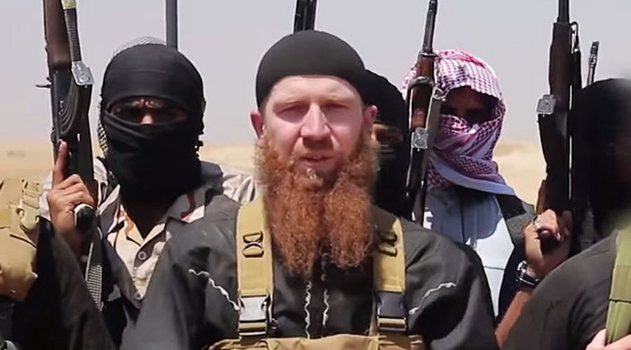 Abu Omar al-Shishani, "bộ trưởng chiến tranh" của IS là người Chechnya - Ảnh: AFP