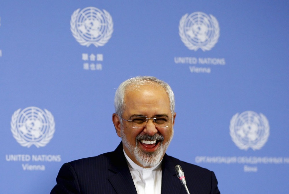 Ngoại trưởng Iran Mohammad Javad Zarif trong cuộc họp báo tại Tòa nhà Liên Hiệp Quốc ở Vienna (Áo) hôm 17.1 - Ảnh: Reuters