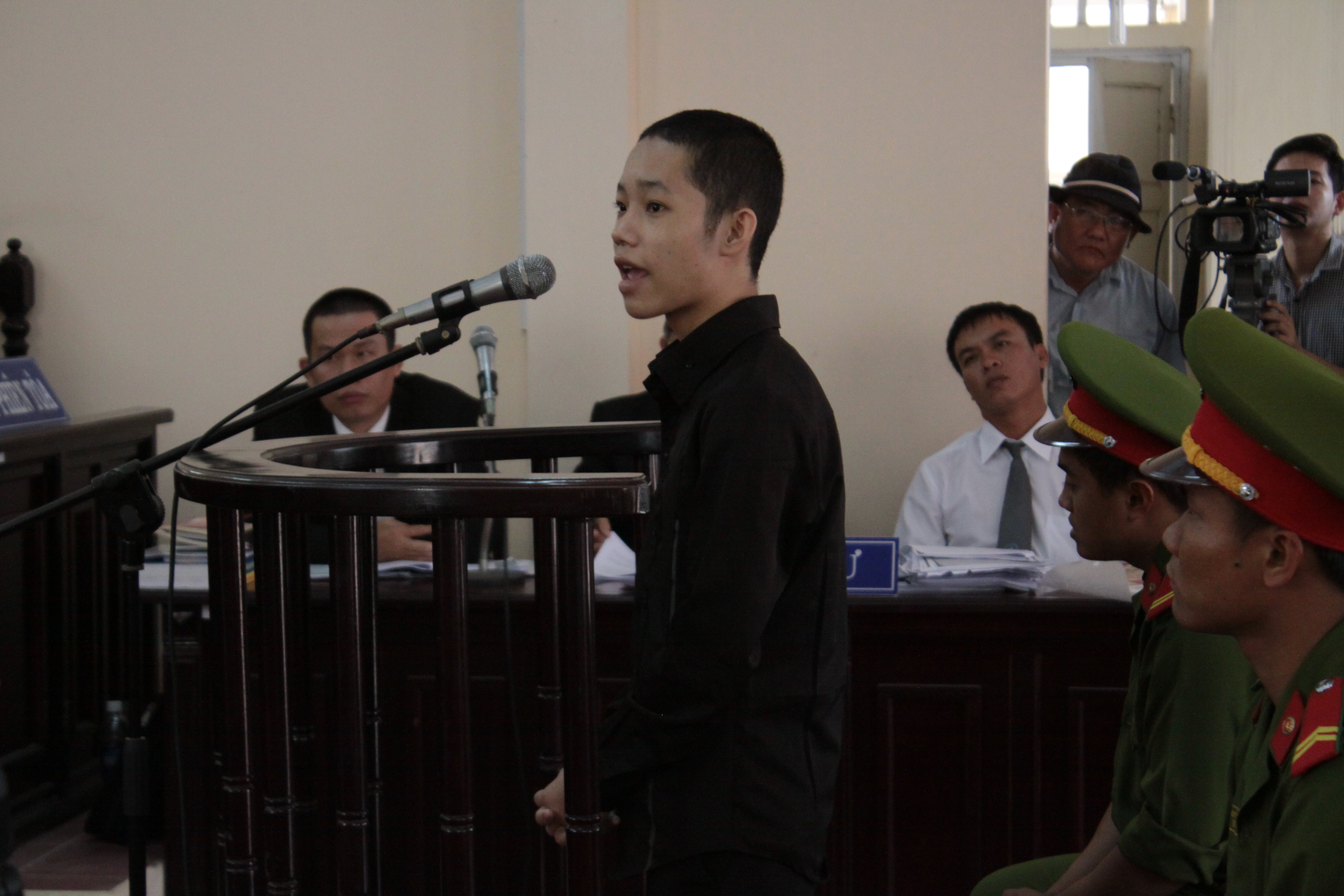 Nguyễn Mai Trung Tuấn tại phiên tòa phúc thẩm sáng 2.3 - Ảnh: An Long
