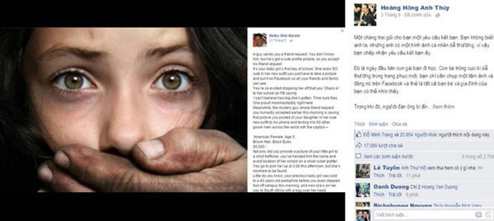 Đoạn status gây sốt toàn cầu này bắt nguồn từ tài khoản Facebook Ernesto Fuentes với nội dung cảnh báo các bậc phụ huynh về mối nguy hiểm của việc đăng nhiều hình ảnh, thông tin về con cái lên trang mạng xã hội hồi tháng 6.2015 - Ảnh chụp màn hình Facebook