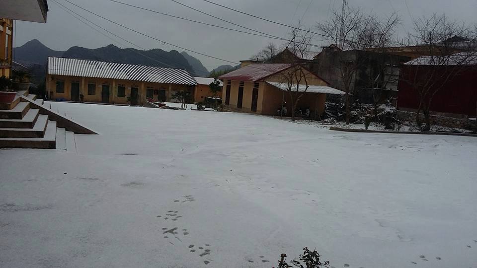 Tuyết trắng xóa tại xã Giàng Chu Phìn