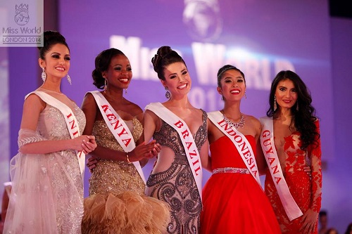  Top 5 Hoa hậu nhân ái của Mis World 2014 – Ảnh: Miss World