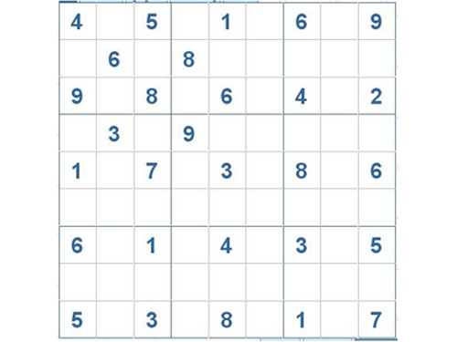 Mời các bạn thử sức với ô số Sudoku 2903 mức độ Khó