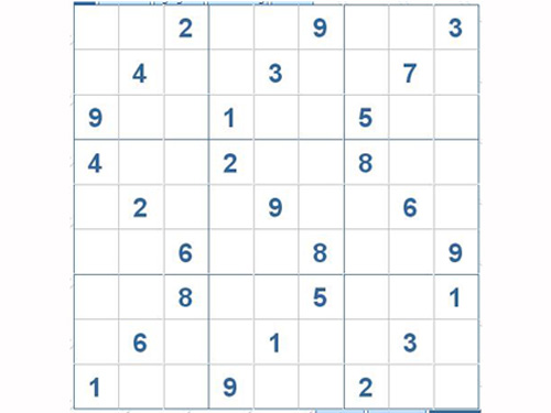 Mời các bạn thử sức với ô số Sudoku 2905 mức độ Khó