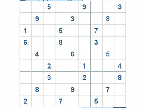 Mời các bạn thử sức với ô số Sudoku 2907 mức độ Khó