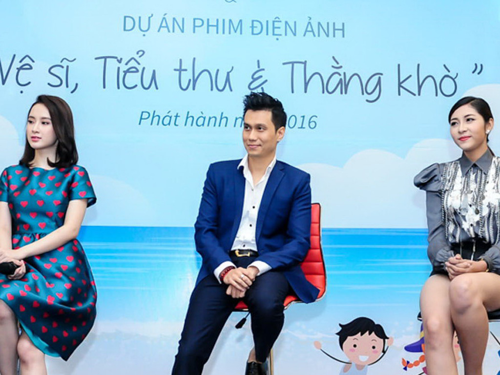 Từ trái sang: Diễn viên Angela Phương Trinh, đạo diễn Việt Anh và Hoa hậu Đại dương 2014 Thu Thảo trong buổi ra mắt đoàn phim - Ảnh: P.C.T