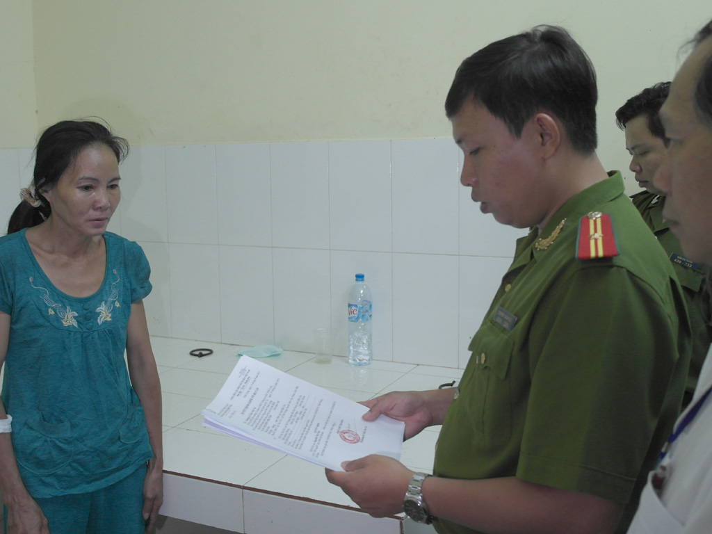 Hiện Nguyễn Thị Vân đang được điều trị bệnh tâm thần - Ảnh: Thanh Đức