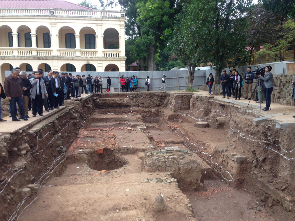 Một hố khai quật năm 2015 - Ảnh: Quế Nguyễn